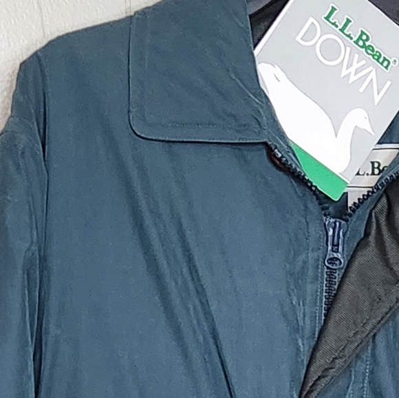 L.L. Bean Mens Regular Medium Goose Down Insulated Teal Blue Jacket two in one - Picture 15 of 15